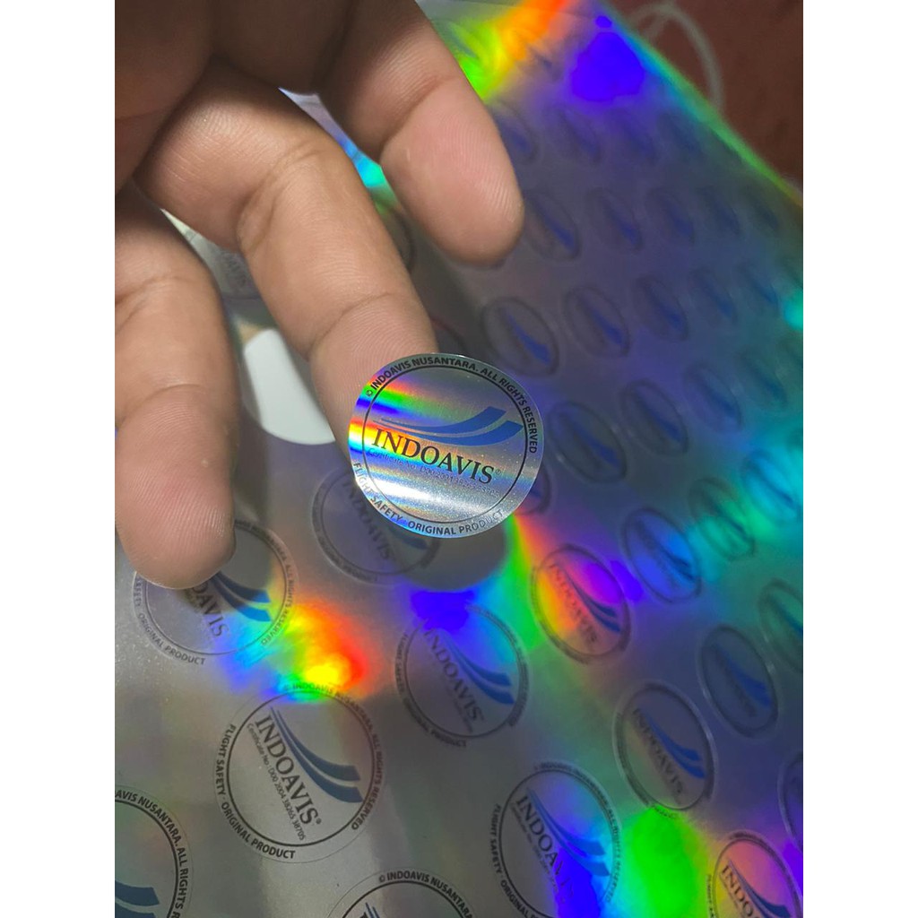 

Stiker Hologram A3 Print Laminating Cutting Pola