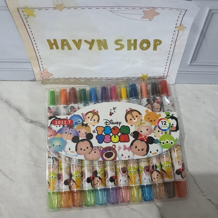 

PROMO - crayon putar/rolling crayon/oil pastel/Krayon putar pendek - Tsum Tsum