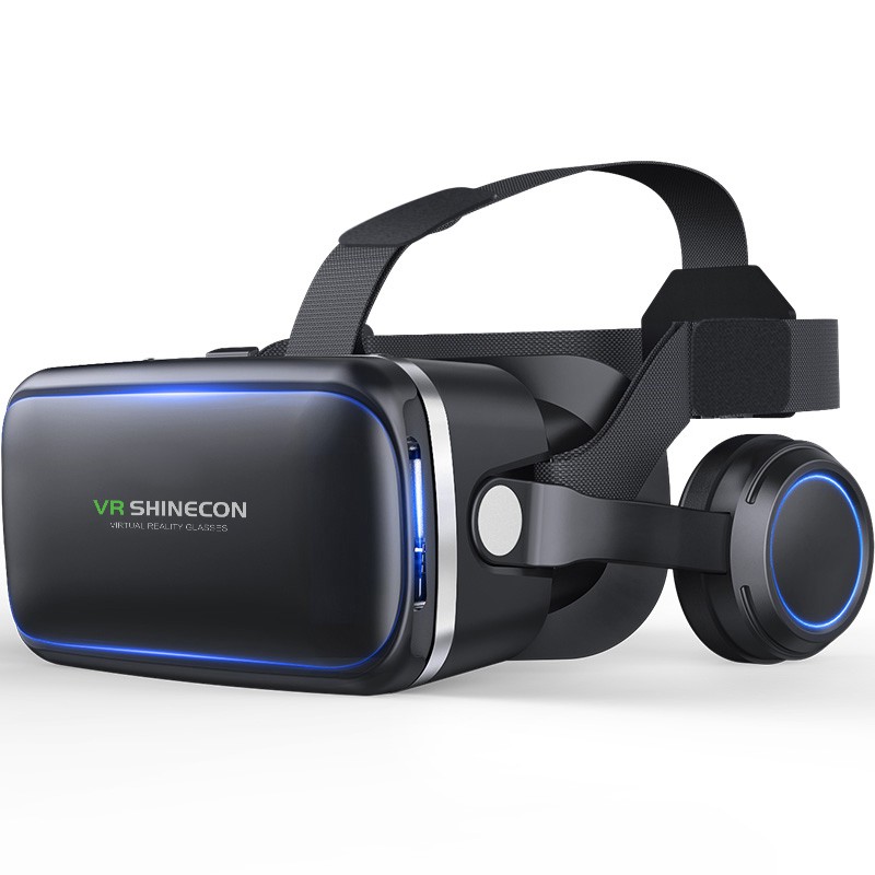 Shinecon 6.0 VR Box Virtual Reality Glasses dengan Headphone - Black