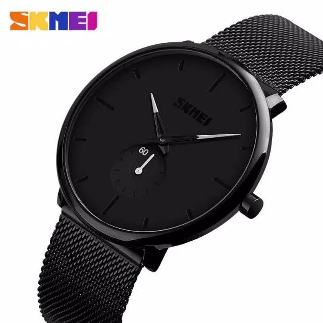 Jam Tangan SKMEI Original 9185 Tali Pasir Stainless Steel