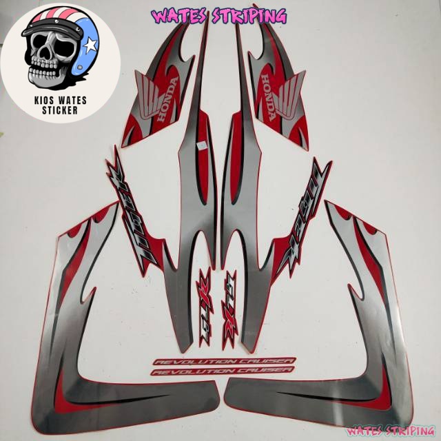 Striping Decal Polet Sticker honda tiger 2007 2008 tiger revo tiger kapal merah list body standar be