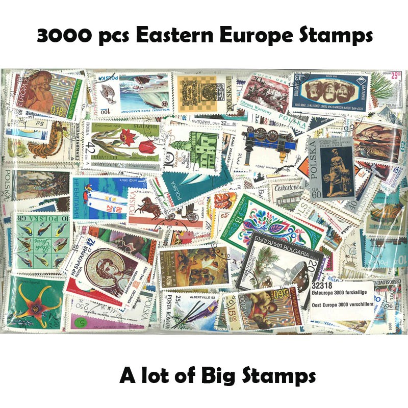 

IMPORT Excellent 3000 PCS/Lot Eastern Europe No Repeat Postage Stamps From Eastern Europe With