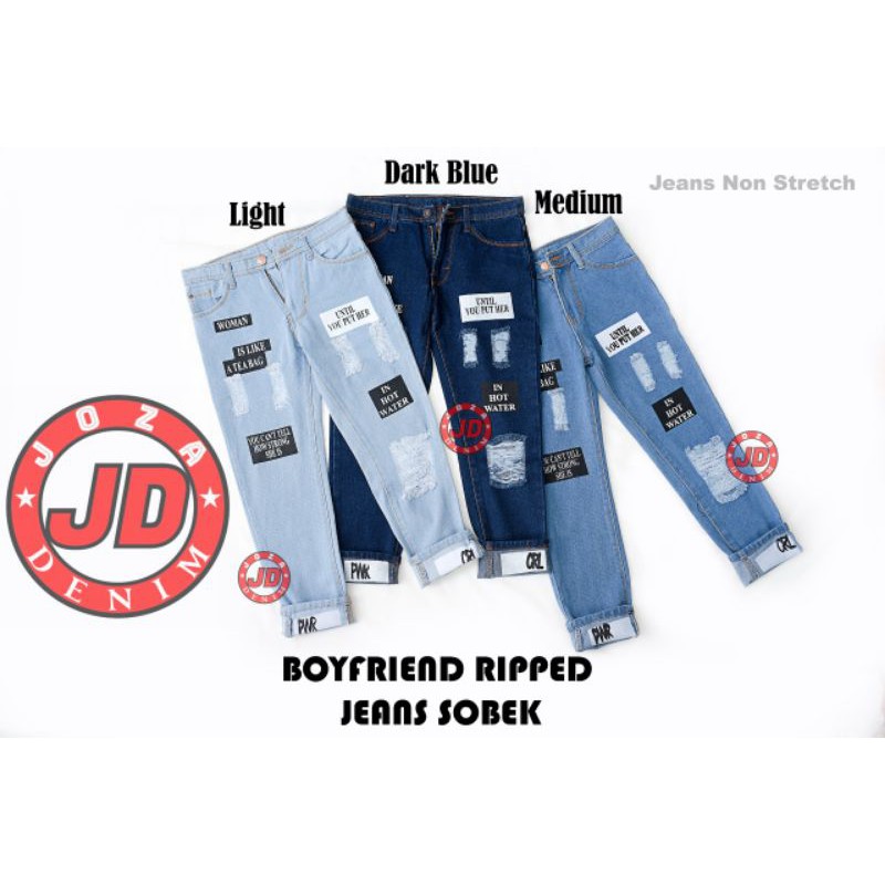 BOYFRIEND SOBEK SABLON / BOYFRIEND RIPPED JEANS