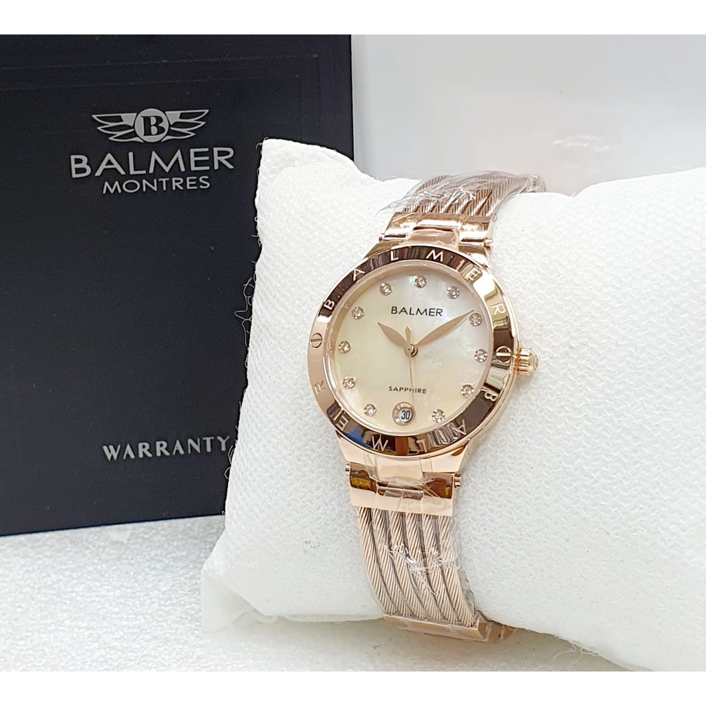 Jam Tangan Wanita Balmer 5109 Analog Rantai Stainless Steel Sapphire Original