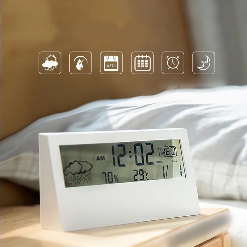 Bold Number Display Alarm Clock for Bedroom Living Room Office