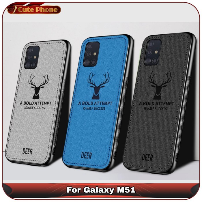 Casing Soft Case Samsung Galaxy M51 M 51 Rusa Best Quality Canvas Deer