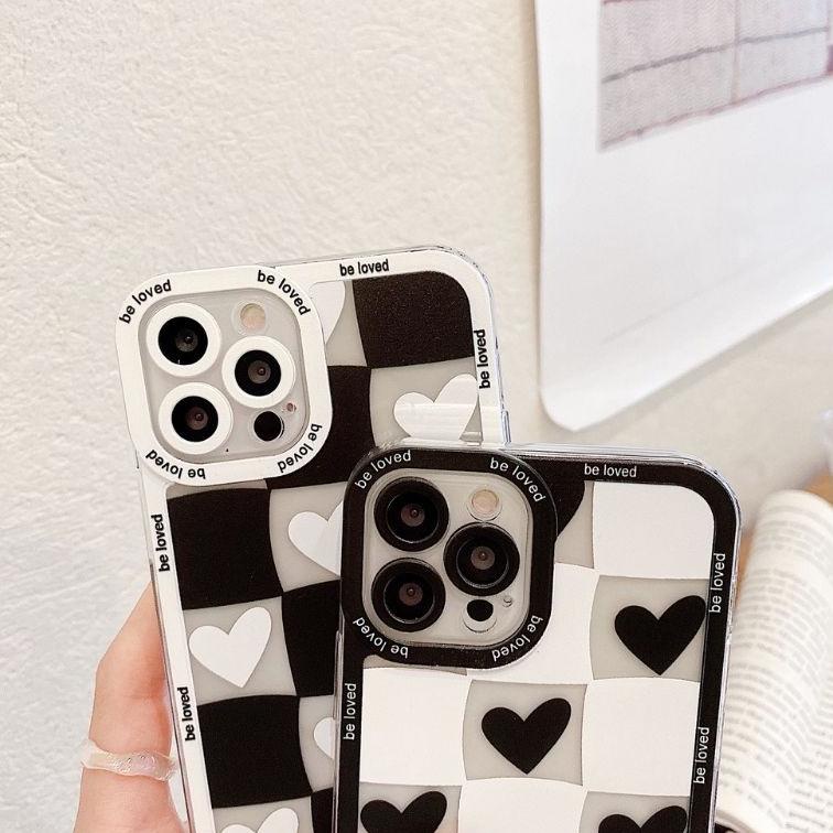 (PALING LARIS) SOFT CASE CASE BLACK WHITE LOVE OPPO A5S A7 A11K A12 2020 F9 A1K A3S A5 2020 A9 2020 