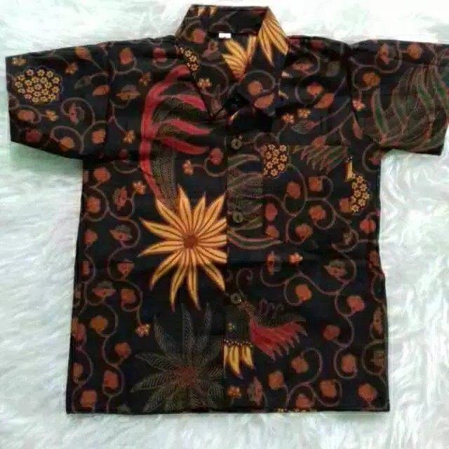 Kemeja hem batik anak size M (4th - 5th)