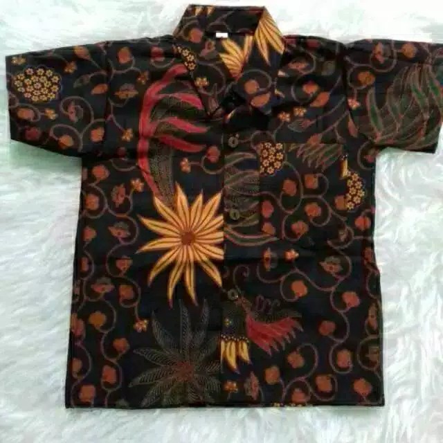 Kemeja hem batik anak usia 6.5 th - 8.5 th