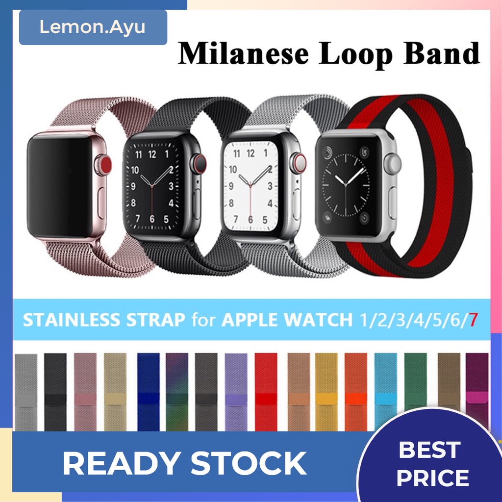 Tali Jam Strap iWatch Series 7 5 4 3 2 1 6 SE Stainless Steel Milanese Loop Apple Watch 7 Band 41mm 45mm 42mm 38mm 40mm 44mm