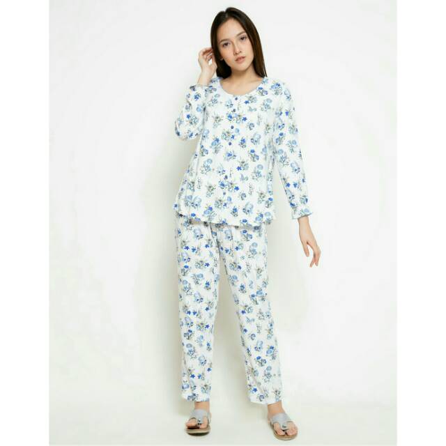 Piyama st.yves lengan panjang motif dandelion