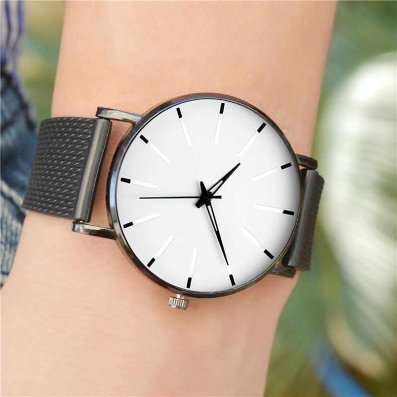 Jam Tangan Pria Analog Quartz Casual Dengan Strap Rantai Pasir Fashion Pria Import