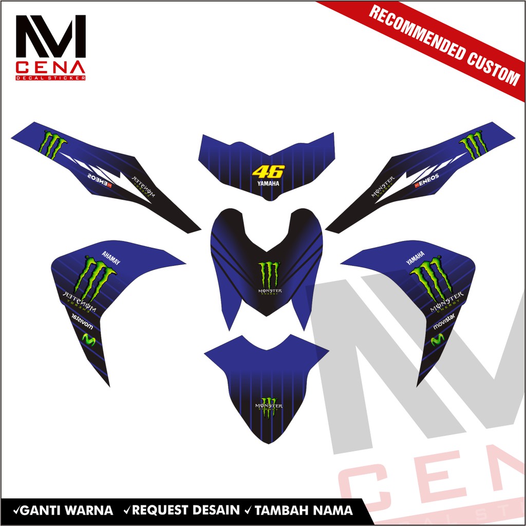 Sticker Decal Mio M3 Sticker mio m3 striping full body mio m3 sticker yamaha mio m3 livery