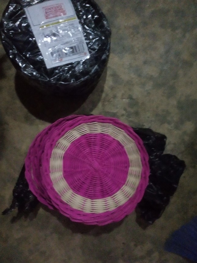 Piring Rotan 1 Lusin Isi 12pcs Boleh Pilih Warna