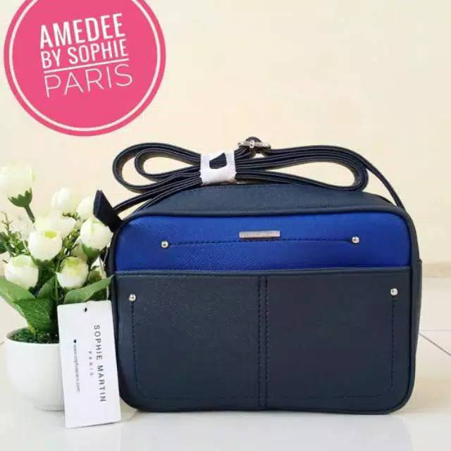 Amedee Slingbag By Sophie Paris || Promo Tas Selempang Wanita Biru Navy Terbaru Terlaris