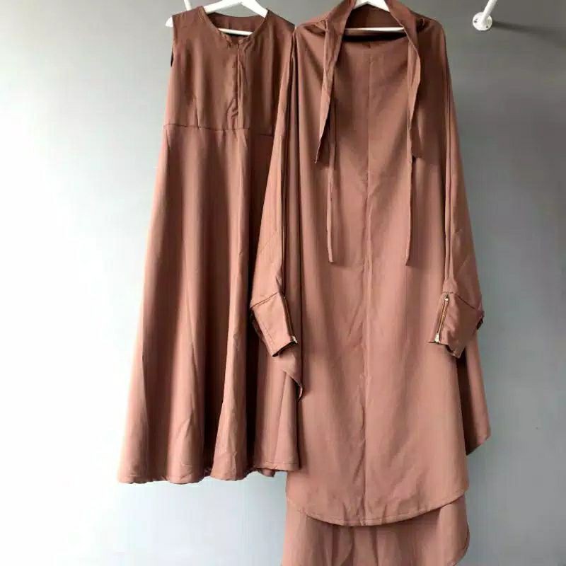 SALE set fk french khimar floor round preloved like new DISCOUNT MURAH gamis syari