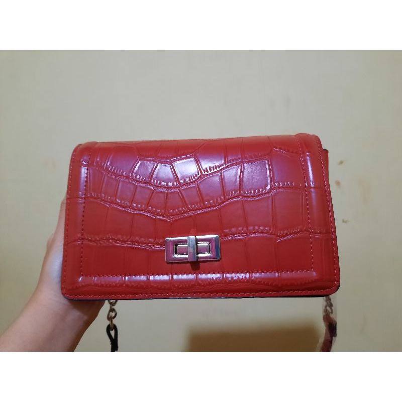 Sling Bag Stadivarius Croco Sale || Tas selempang Stradivarius Croco || Tas wanita kekinian || tas w