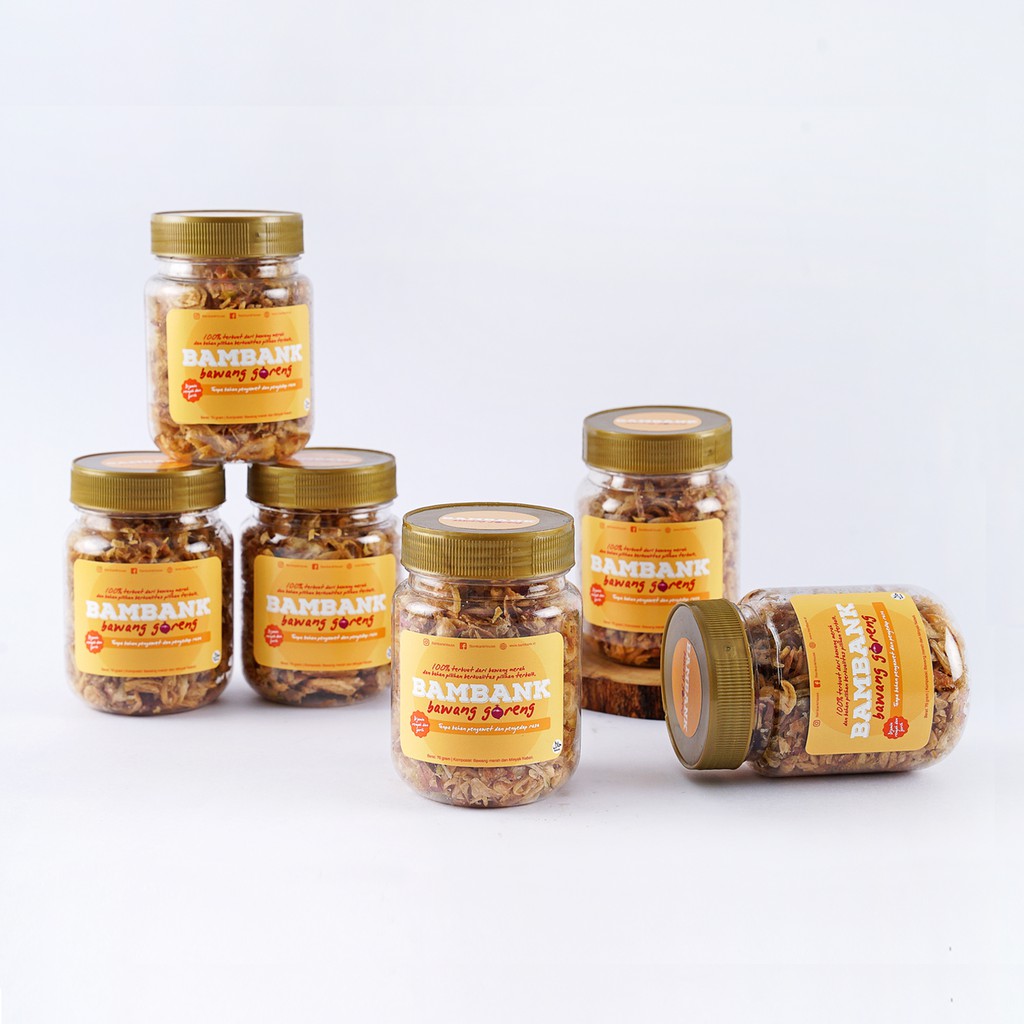 

Bawang Goreng Dek Bambank - Paket 420 Gram ( Isi 6 Botol 70gr )