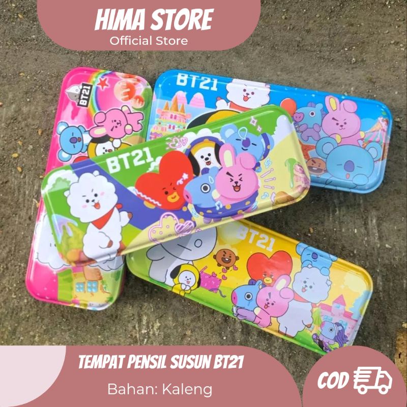 

[BISA COD] Tempat Pensil Susun BT 21 Tempat Pensil Kaleng
