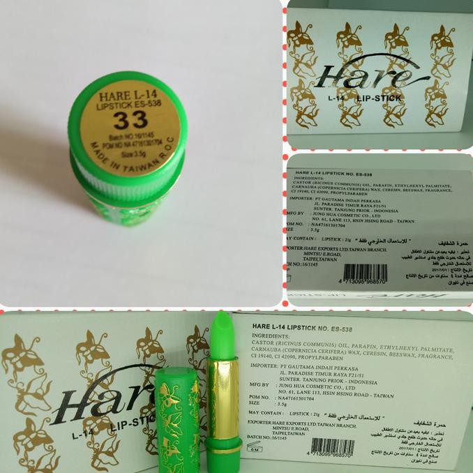 Lipstick Hare/Lipstik Hare/Lipstik Arab (Halal) Original