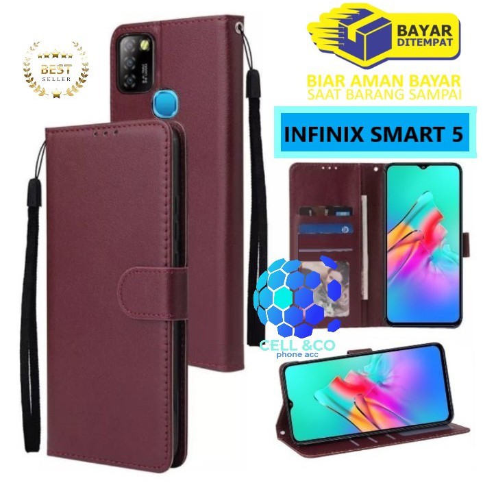 Flip cover INFINIX SMART 5 Flip case buka tutup kesing hp casing hp flip case leather wallet