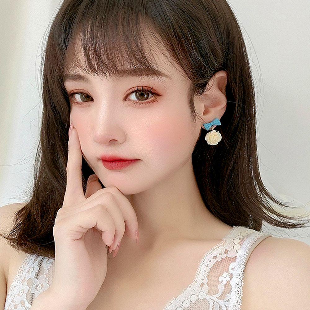 Mxbeauty Anting Wanita Fashion|Ikatan Simpul Biru Bunga Gadis Gaya Korea