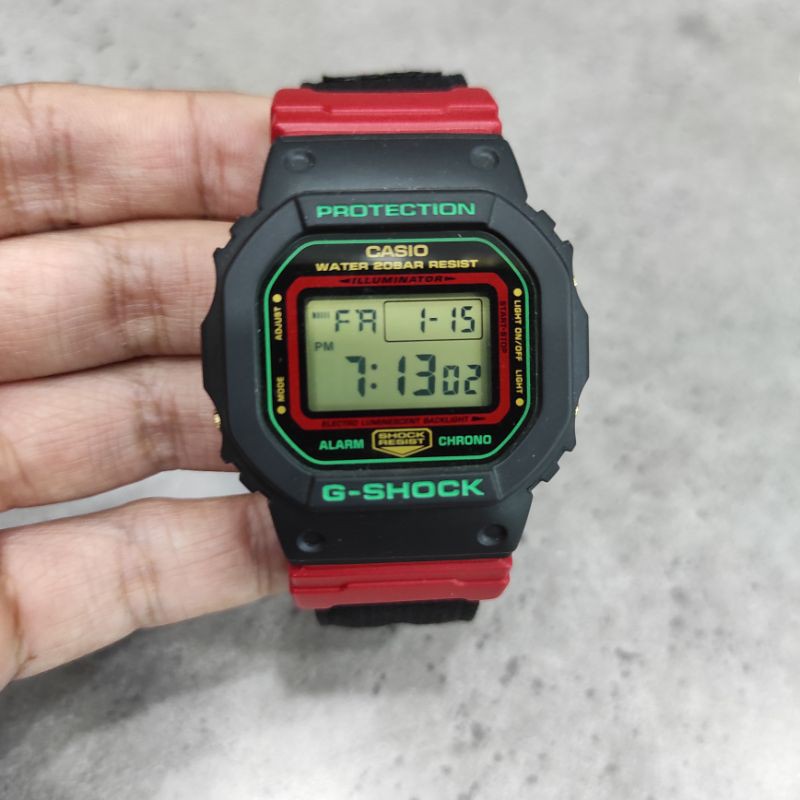 JAM TANGAN CASIO G-SHOCK DW-5600THC-1D KANVAS NEW G-SHOCK DW-5600THC ORIGINAL
