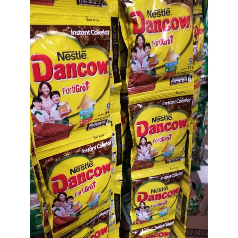 

DANCOW Fortigro susu bubuk instan cokelat renceng isi 10