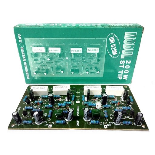 Kit Modul Power Amplifier Stereo 200 Watt Tanpa Transistor TR 200W OCL System Input DC 24 V CT Min