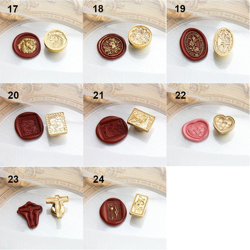 R-flower Wax Seal Stamp Amplop Kartu Hadiah Festival Tahun Baru Wrappin Sealing Stamp Head