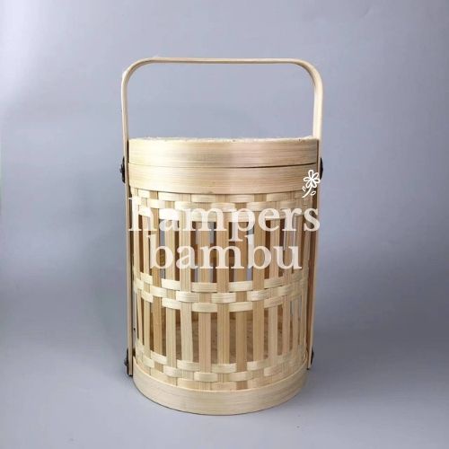 

Keranjang Bambu Jeruji/Keranjang untuk 3 toples kue kering/Keranjang Bambu kue/Hampers bambu