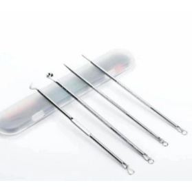 Pinset Alat Pencabut Set Pengangkat Pencetan Komedo Jerawat Blackhead Remover Kit Stainless Steel facial kecantikan