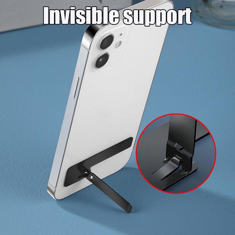 1 Pc Stiker Bracket Holder Handphone Mini Lipat Bahan Metal Ultra Tipis