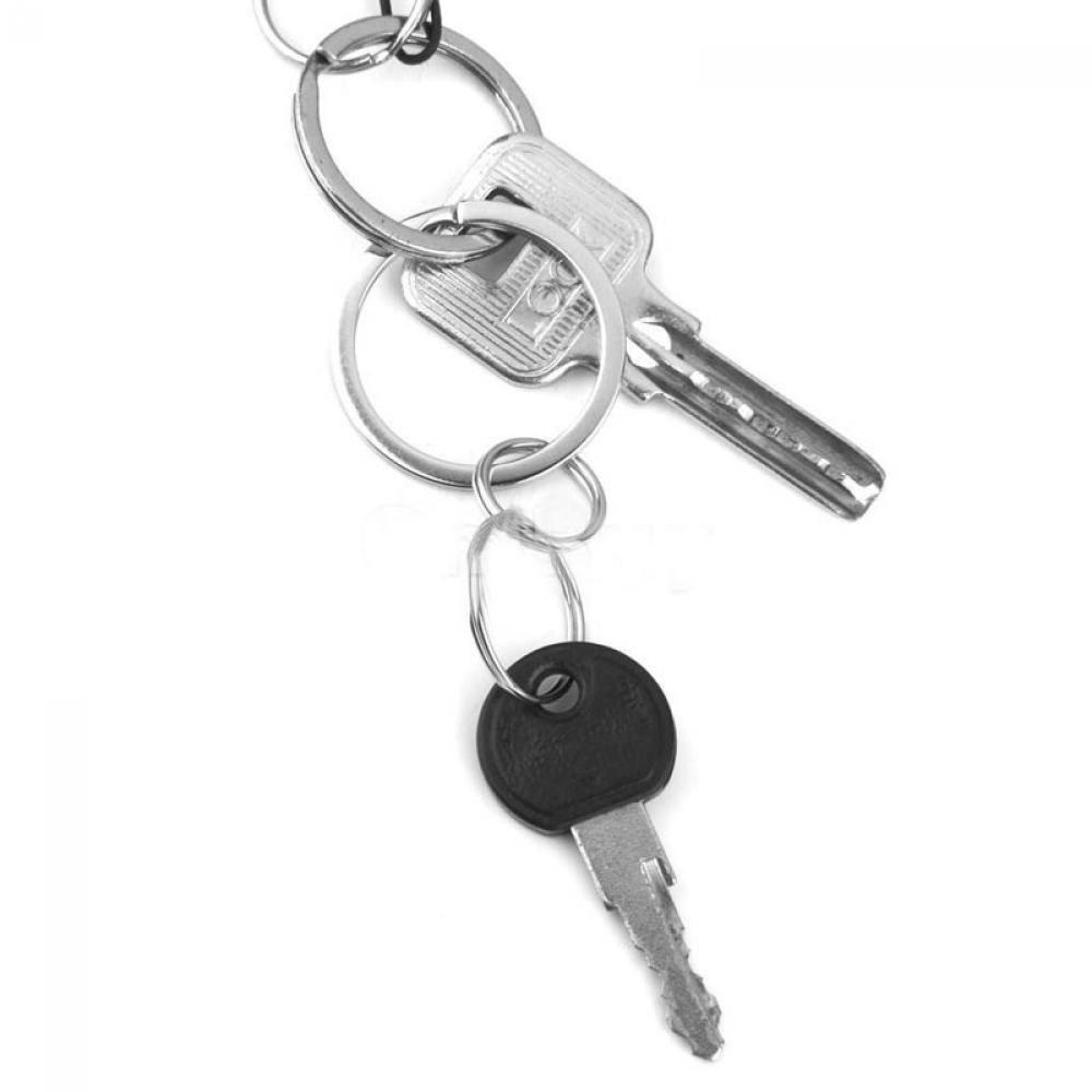 Suyo 50PCS Split Key Ring Tool Konektor Jepit Stainless Steel