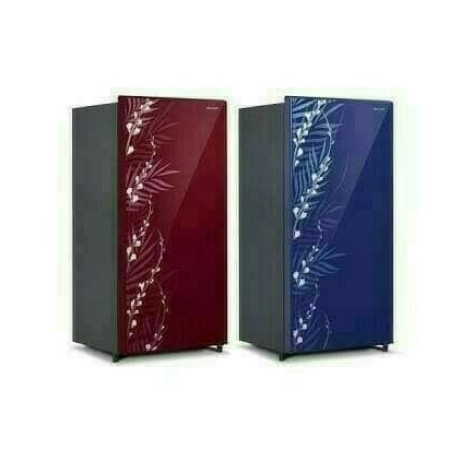 KULKAS SHARP 1 PINTU 165 MG PINTU KACA BUNGA BUNGA PROMO MURAH