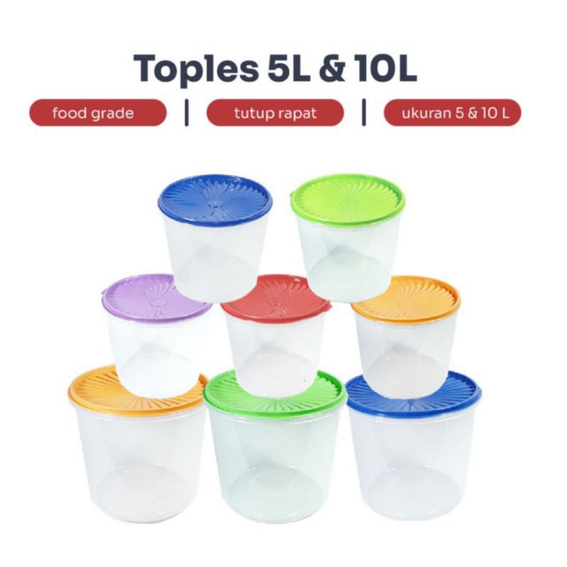 TOPLES BULAT 5L DAN 10L SEALWARE - 5 ATAU 10 LITER