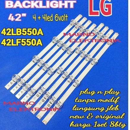 LAMPU BL BACKLIGHT TV LED LG 42 INC 42LB550A 42LF550A 42LB 42LF 42LB550 42LF550 8K 6V Stock Banyak 69A