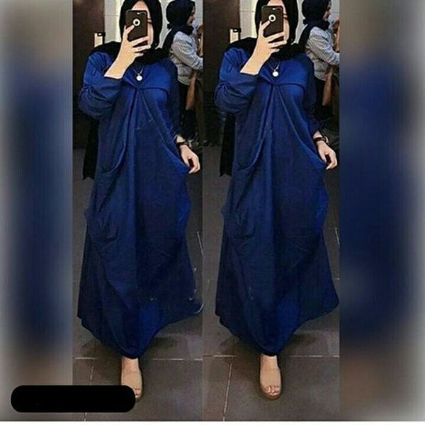 Baju Original ZH VINNA Maxi Dress Muslim Modern Panjang Hijab Fashion Perempuan Casual Gamis Trend