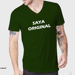 KAOS PRIA SAYA ORIGINAL / KAOS PRIA VNECK/ KAOS PRIA