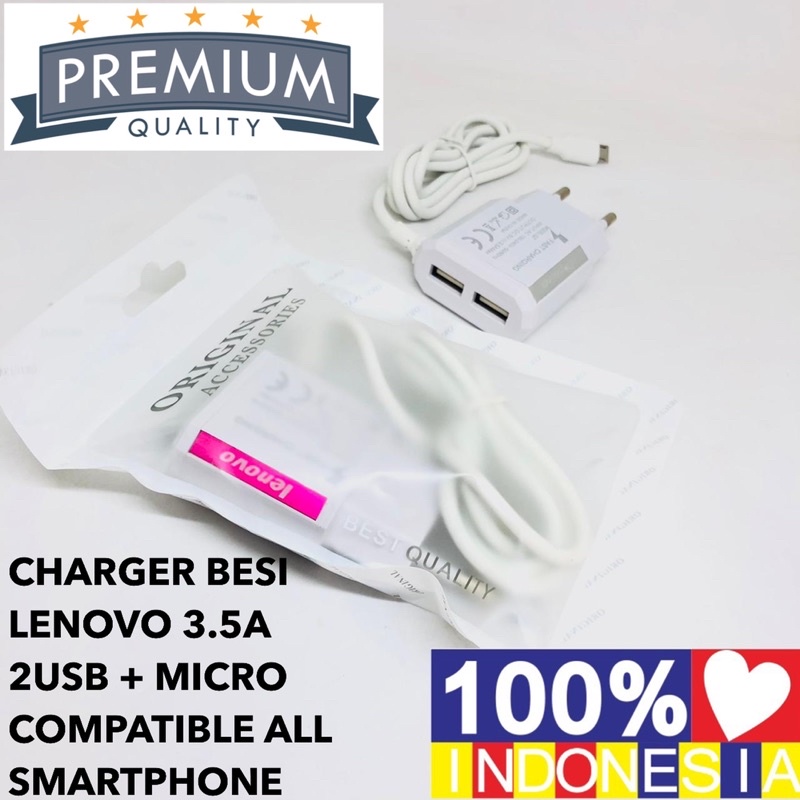 PROMO CHARGER LOGO BESI 3.5A 2USB ADVAN LENOVO MICRO SAMSUNG OPPO VIVO XIAOMI ASUS SMART POWER CHARGING