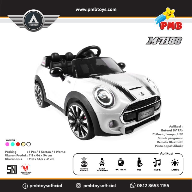 MOBIL AKI MINICOPER PMB 71888 MOBIL ANAK~KOBILMOBIL AKI TYPE M7188~MAINAN MOBIL AKI ANAK