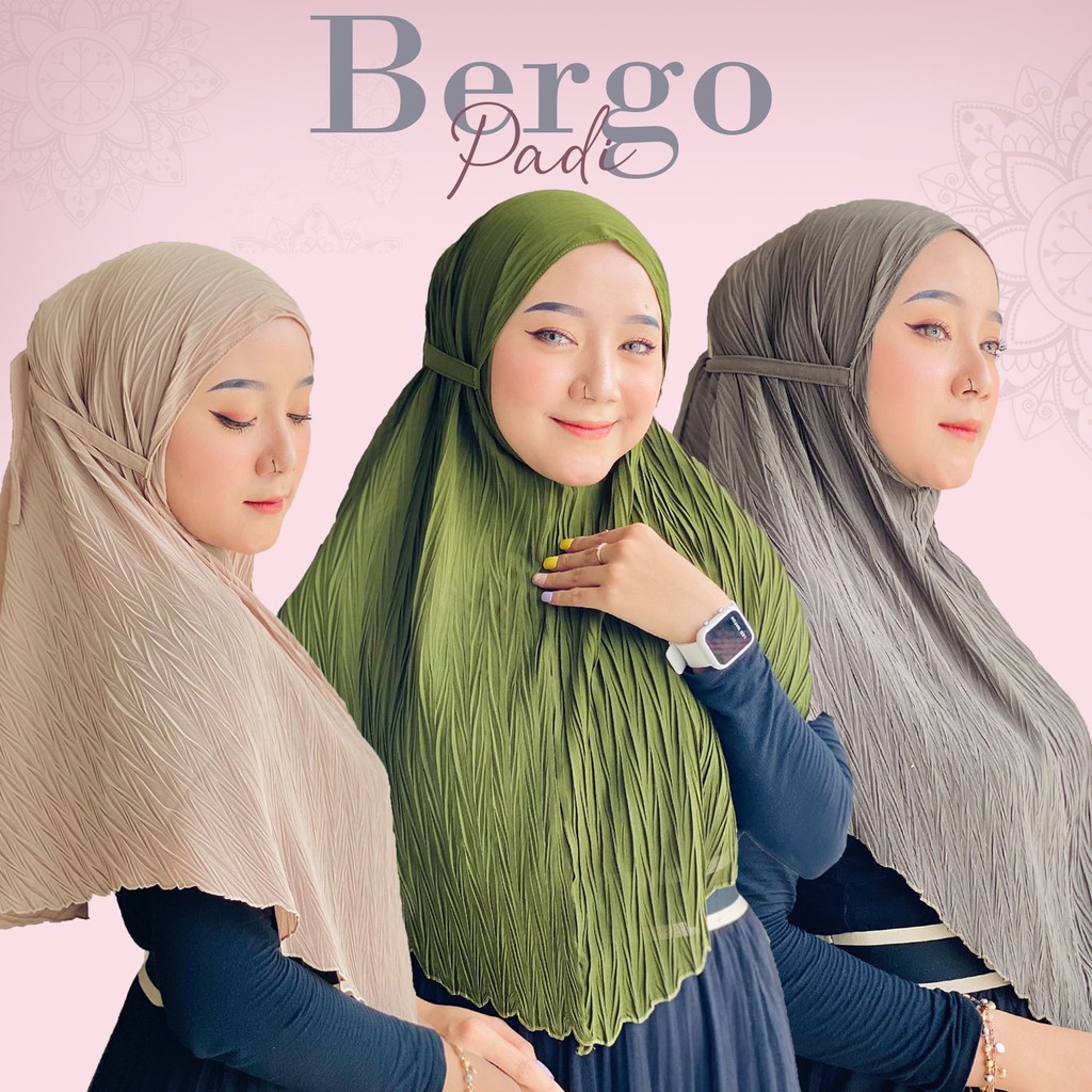 Hijab Bergo Plisket full Padi Khumaira Jilbab Maryam Plisket-4