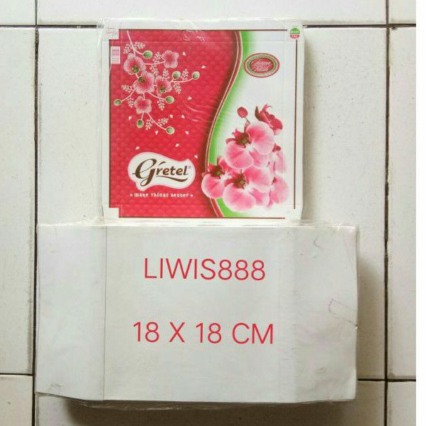 

Dus Box Nasi Kue Snack Gretel 18 X 18 CM Isi 50 PCS