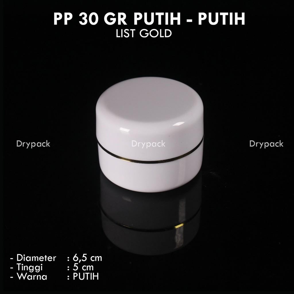 Pot Cream PS 15gr Putih List Gold