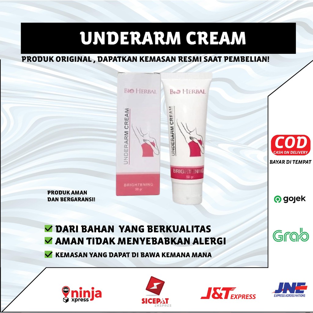 Deodorant Cream Krim Perawatan Pemutih Ketiak Tubuh Lipatan Bio Herbal Underarm Brightening Bpom