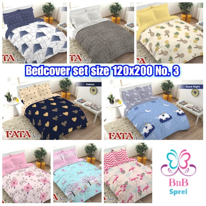 Jual BNB Bedcover Single Set FATA Minimalis 120x200 NO. 3 - Bed Cover ...