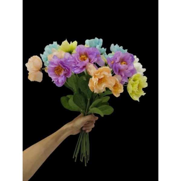 Bunga Poppy artificial / Bunga peony artificial / Bunga artificial