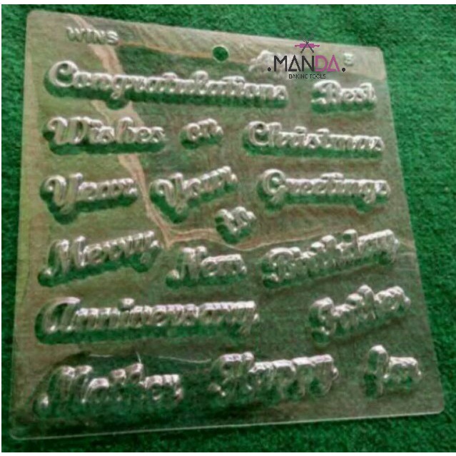 Mika ucapan happy birthday merry cristmas cetakan coklat praline Mika