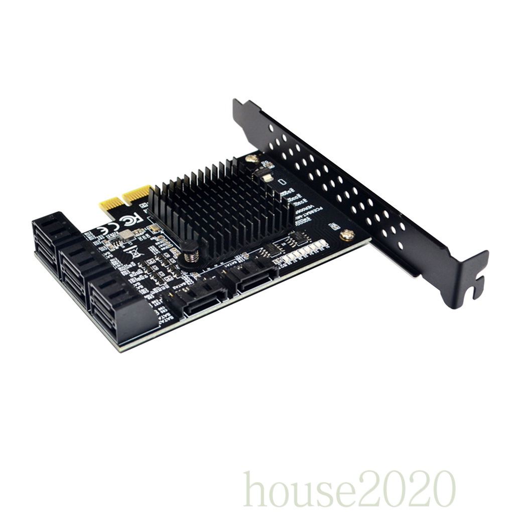 [HOUSE2020]SATA Expansion Card PCI-E Ix 8-port SATA 3.0 Expansion Board with 6Gpbs Transmission Speed