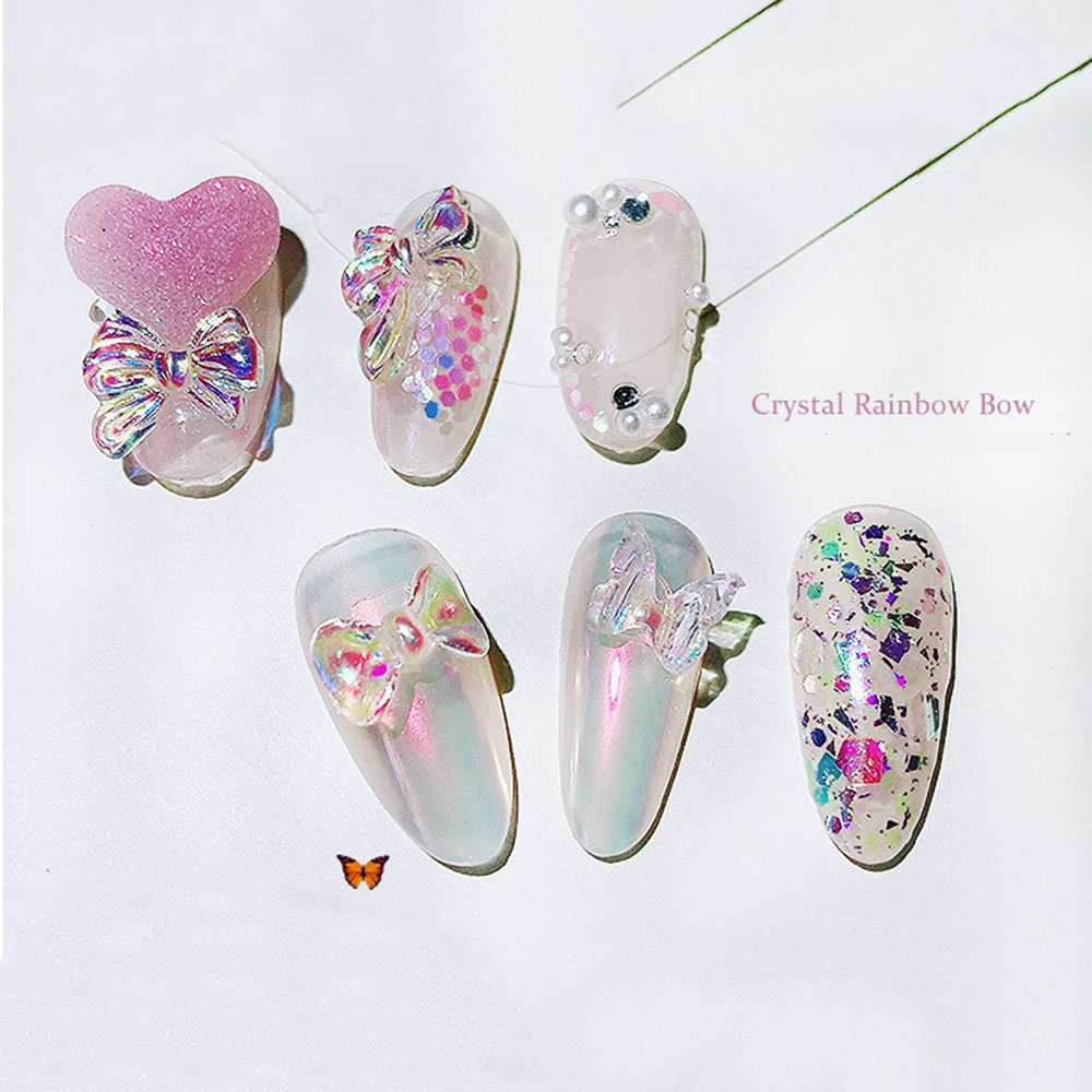 Mxbeauty 8pcs / Set Berlian Imitasi Bentuk Bunga Kupu-Kupu 3d 11 Gaya Untuk Dekorasi Nail Art / Manicure Butterfly